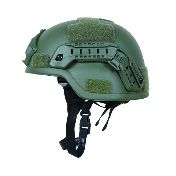 หมวกกันน็อคยุทธวิธี NIJ IIIA หมวกกันน็อคกันกระสุน สีเขียว MICH2000 - มุมมองด้านซ้าย
