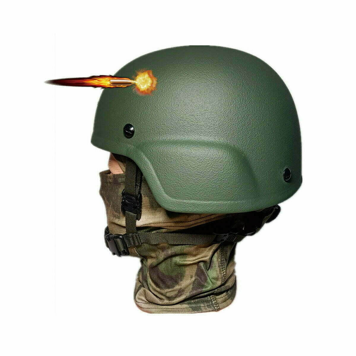 Casco militar, casco balístico táctico IIIA, casco de Kevlar polaco, verde  – Kask wojskowy balistyczny, hełm taktyczny kevlar