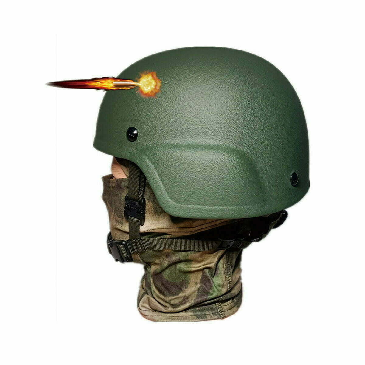 CASCO NUDO VERDE MILITARE