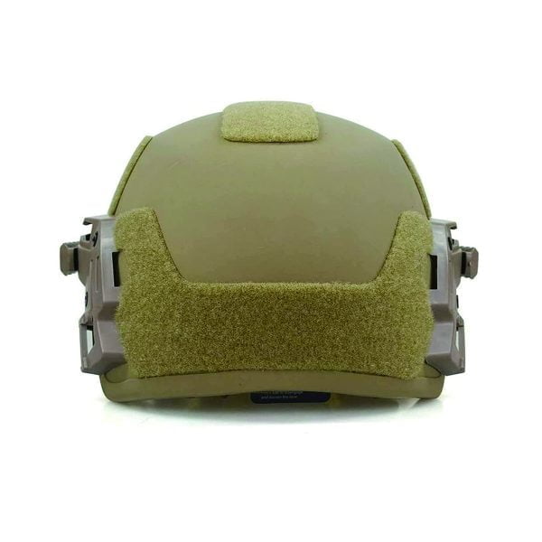 Military Tactical Helmet Wendy's Ballistic Armor IIIA Light Brown - Rear View