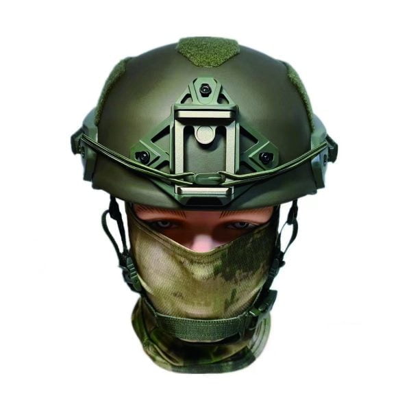 Tactical Helmet NIJ IIIA Ballistinen kypärä Wendy team Green - Front Wear Effect