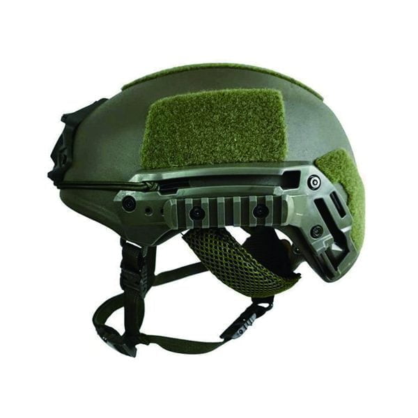 Topi Keledar Taktikal NIJ IIIA Helmet Kalis Peluru Pasukan Hijau Wendy - Pandangan Kiri